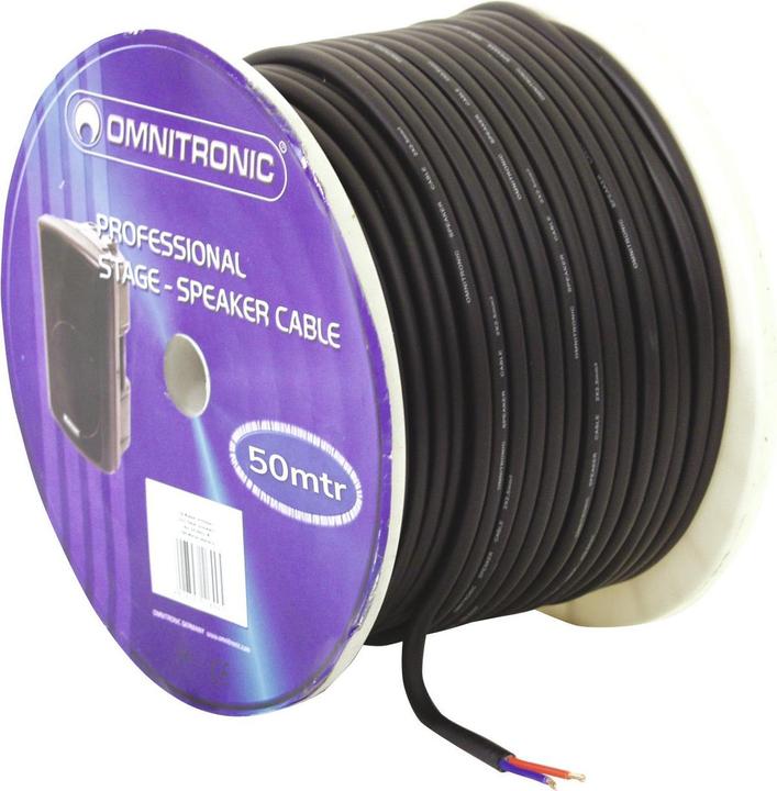 Actual product image Omnitronic Speaker cable 2x2.5 50m sw crushproof (50 m)