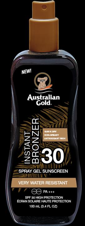Productafbeelding Australian Gold Instant Zonnebrand Spray SPF 30 100 ml (Zonnebrandspray, Zonnebrandgel, SPF 30, 100 ml)