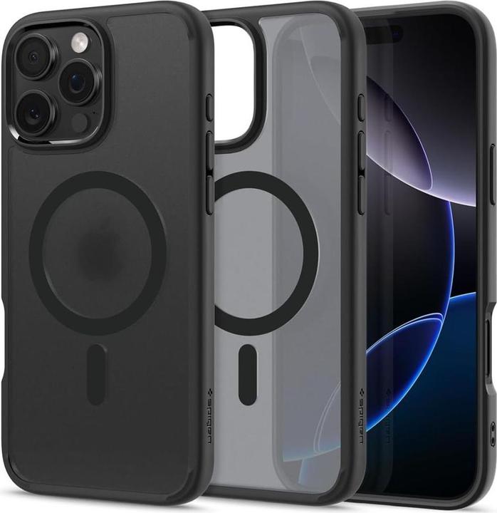 Actual product image Spigen Ultra Hybrid MAG iPhone 16 Pro MagSafe frost black ACS08134 (Apple iPhone 16 Pro)