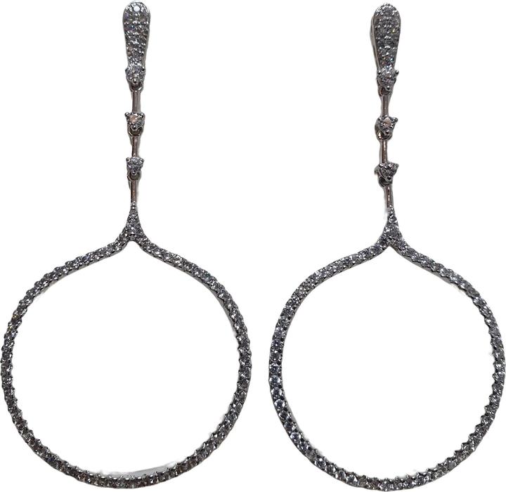 Image du produit L'Officiel Orecchino tondo con pavè di zirconi