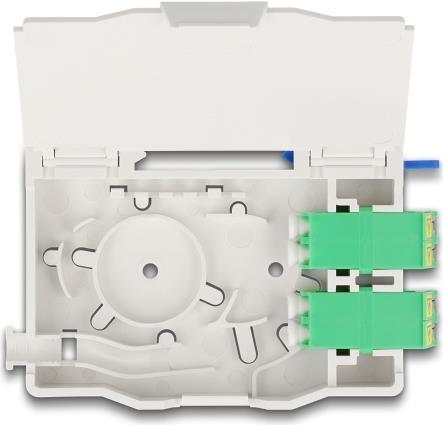Actual product image Delock Fibre optic junction box for top-hat rail with splice holder (Splice box)