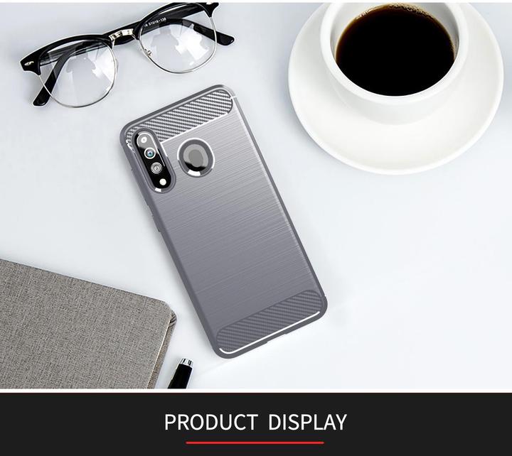 Immagine prodotto Cadorabo TPU Ultra sottile in acciaio inossidabile al carbonio Combi Cover (Samsung Galaxy A20s)