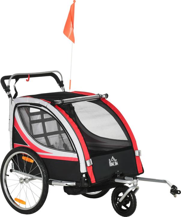 Produktbild Homcom Kinderfahrradanhänger mit Aufbewahrungstasche