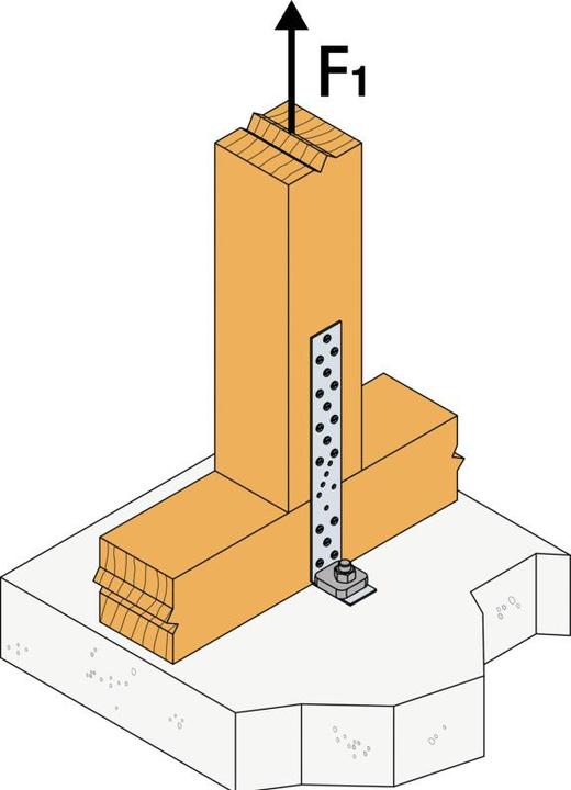 Actual product image Simpson Sst Angle connector AH16050 160 x 50x40mm S.3 mm ETA 07/0285 (Angle connector, 100 pcs.)