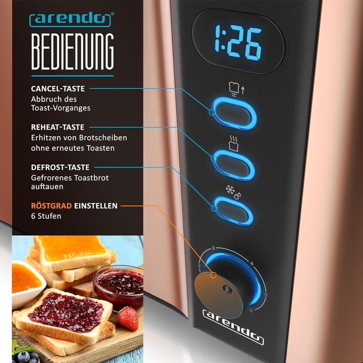Immagine prodotto Arendo Langschlitz-Toaster für 4 Scheiben