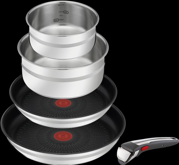 Produktbild Tefal Jamie Oliver Ingenio G6 (28 cm, Kochtopf, Bratpfanne, Stielkasserolle, Edelstahl)