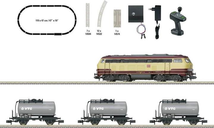 Produktbild MiniTrix T11160 Digital-Startpackung Güterzug mit Baureihe 217 (Spur VI)