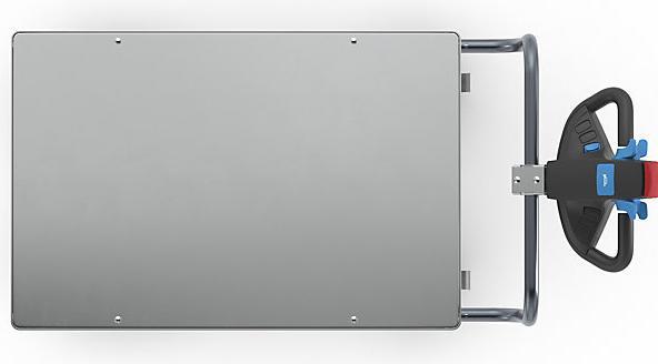 Produktbild eurokraft pro Montagewagen mit Elektroantrieb, 2 Etagen verzinkt, 1470x700x1300mm, verzinkt (500 kg)