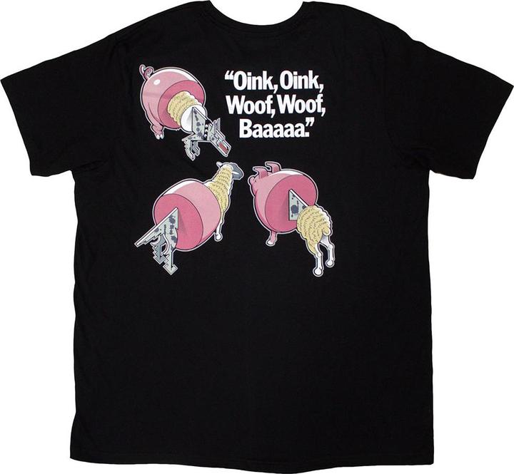 Immagine prodotto Pink Floyd Maglietta Unisex Adulti Animals Cartoons Back Print (L)