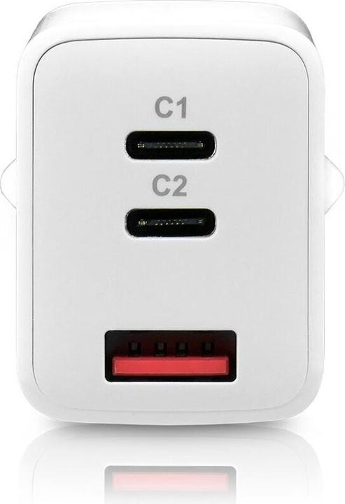 Actual product image Everactive GaN SC-650Q Mains charger with QC4+ USB socket and 2x USB-C PD PPS 65W (65 W)