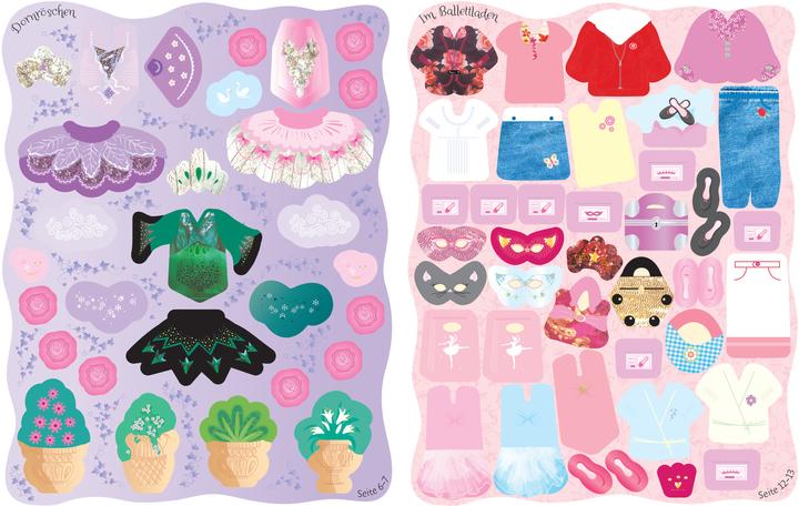 Actual product image My glittery dress-up doll sticker books mini: At the ballet, fairies, girlfriends and p