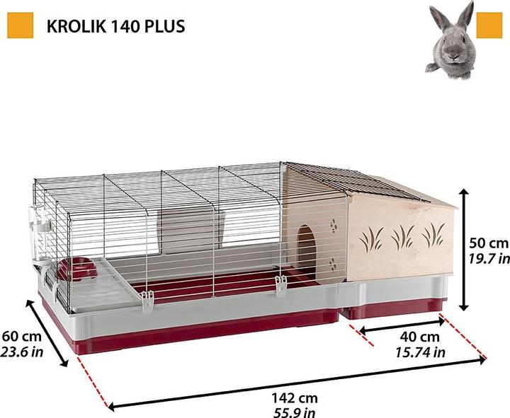Produktbild Ferplast Krolik 140 plus, 142 x 60 x 50 cm