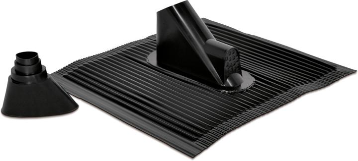 TechniSat Alu Dachziegel-Set, schwarz mit Gummitülle