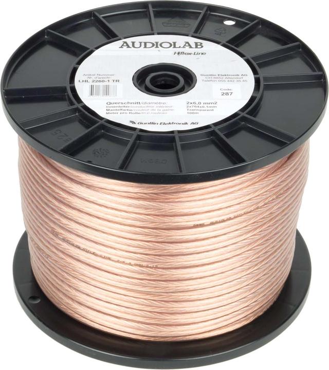 Produktbild Audiolab Hiflex LS-Kabel, 2x6mm², transp. (100 m, 6 mm²)