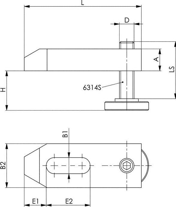 Image du produit Amf Bride droite réglable