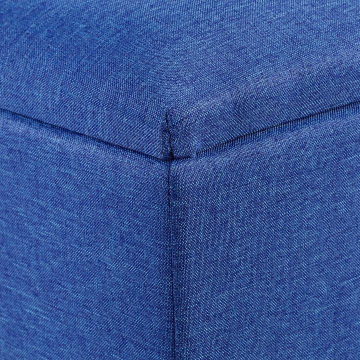 Actual product image Relaxdays Storage Ottoman, Faux Linen Cover