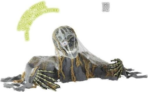 Actual product image Widmann Animated zombie skeleton with movement and laugh 120cm