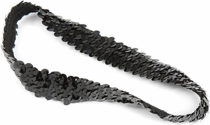 Inca Cinta Elástica Negra Con Lentejuelas 1 U