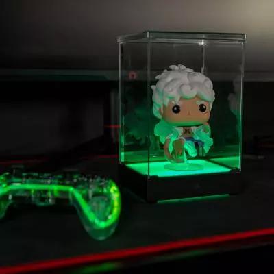 Image du produit Konix Vitrine acrylique avec éclairage LED RGB pour figurines de collection Funko Pop (9 x 9x 14 cm)