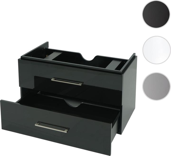 Immagine prodotto Mendler Mobile lavabo Premium, mobile lavabo per bagno, nero lucido 90 cm