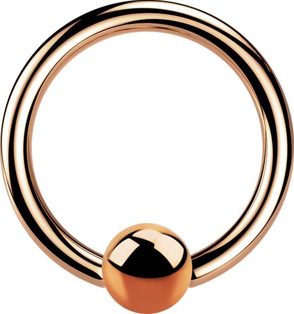 Star Piercing Micro Ball Closure Ring rosegold (Chirurgenstahl 316L, ohne Messing)