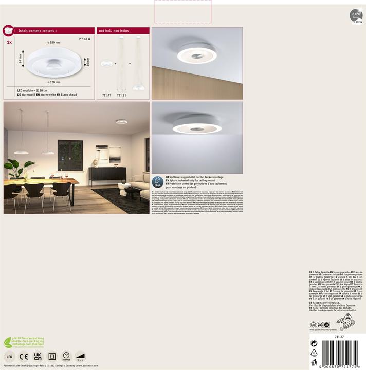 Actual product image Paulmann Volea ceiling light (2120 lm)