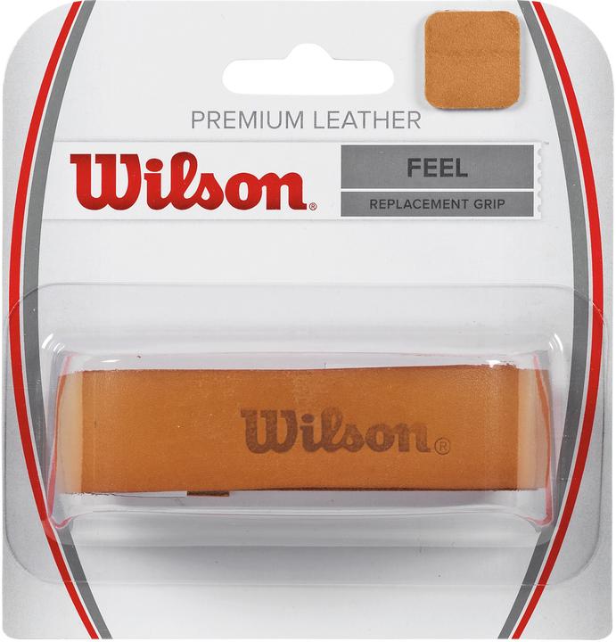 Actual product image Wilson Premium leather handle Basegrip brown