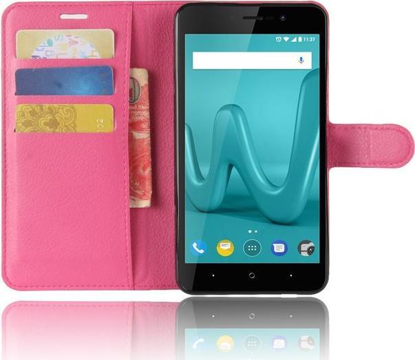 Produktbild MU Classic Magnetische Leder Hülle mit Litchitextur (Wiko Lenny 4 Plus)