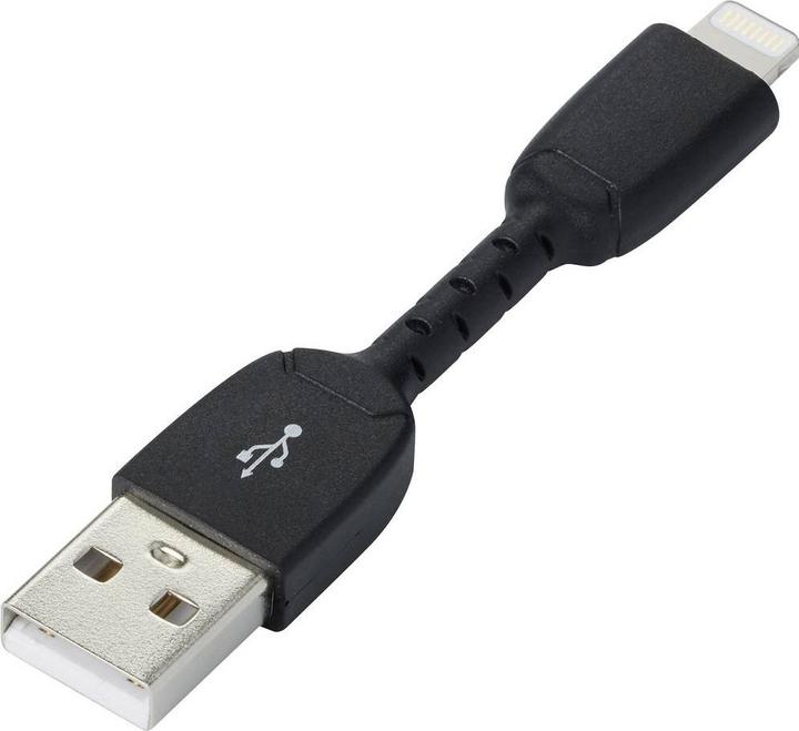 Produktbild Renkforce kurzes Apple Lightning Anschlusskabel (5 cm) für z.B. Powerbanks (0.05 m, USB 2.0, 2.50 W)