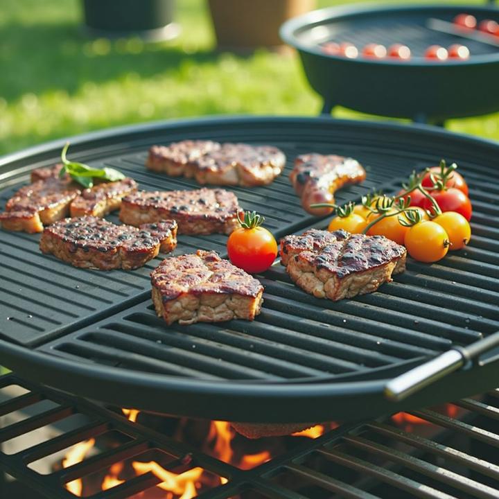 Produktbild Wiltec Gusseisen Grillplatte 49,8x24,3x1,5cm Grill Platte Grillzubehör BBQ