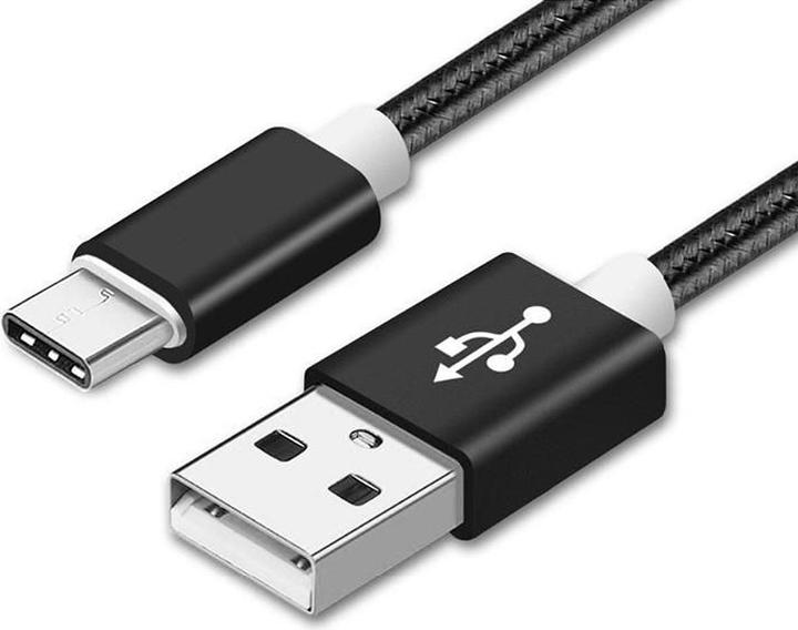 Produktbild Reekin Kabel (USB-C) 1 Meter (Schwarz-Nylon) (1 m, USB 2.0)
