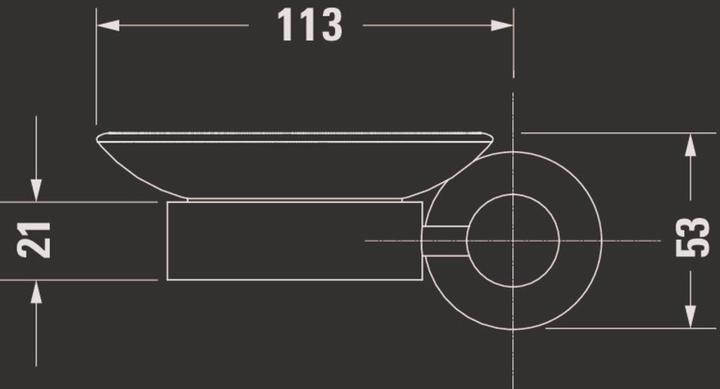 Produktbild Duravit Seifenhalter D-CODE mit Schale links chrom