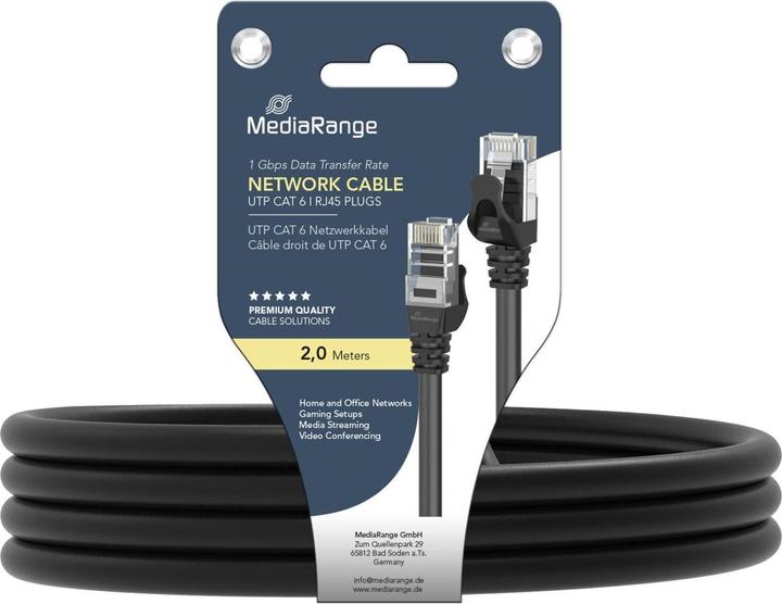 Produktbild MediaRange Patch-Kabel (UTP, CAT6, 2 m)