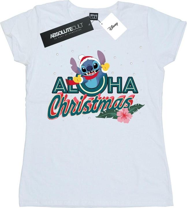 Disney Lilo And Stitch Aloha Christmas TShirt (L)