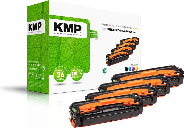 Image du produit KMP 4 SA-T57V toner noir, cyan, magenta, jaune pour remplacer SAMSUNG CLT-P504C (SU400A) (M, Y, C, CF)