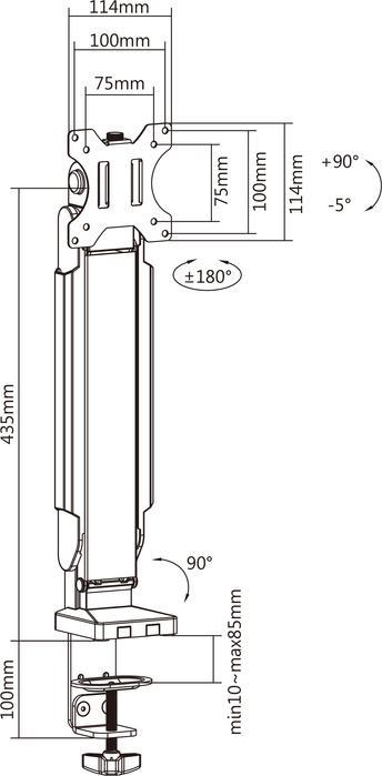 Image du produit Multibrackets Support d'écran Slim 17-32", noir, métal (Tables, 32")