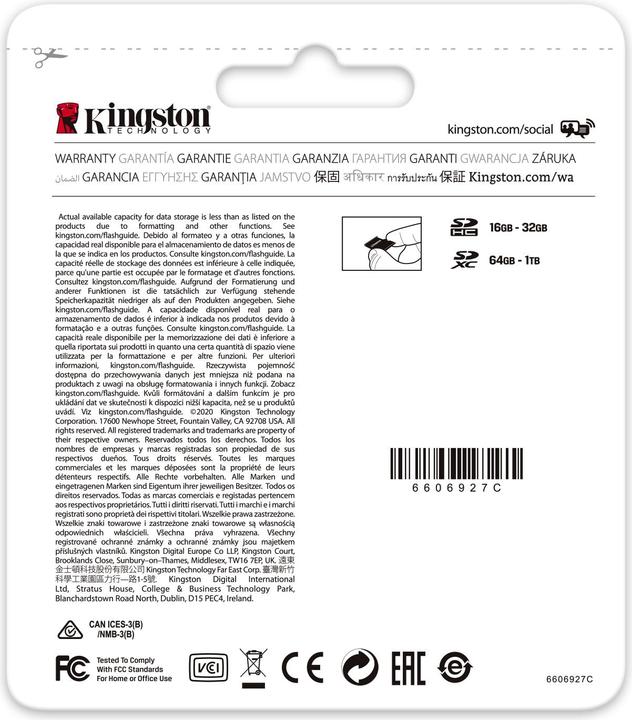 Actual product image Kingston Canvas Go! Plus microSD, without adapter (64 GB, microSDXC, U3, UHS-I)