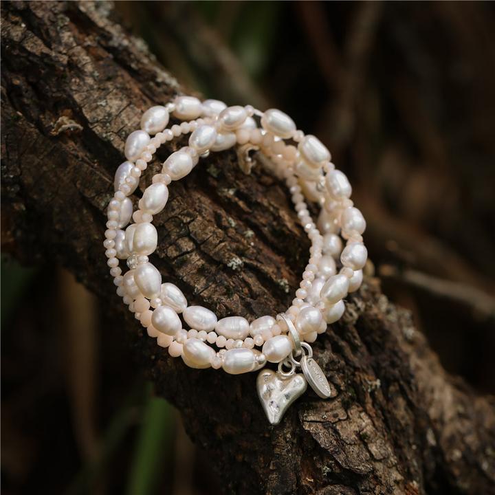 Andreani Armband mit echten Süsswasserperlen (80 cm)