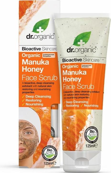 Actual product image Dr. Organic Manuka honey facial scrub 125ml (Exfoliation, 125 ml)