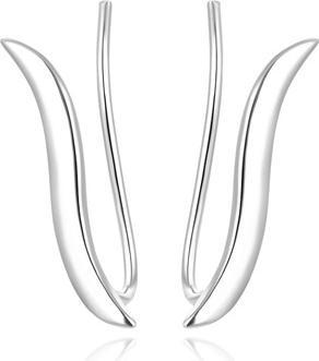 Beneto Longitudinal silver earrings AGUV2291