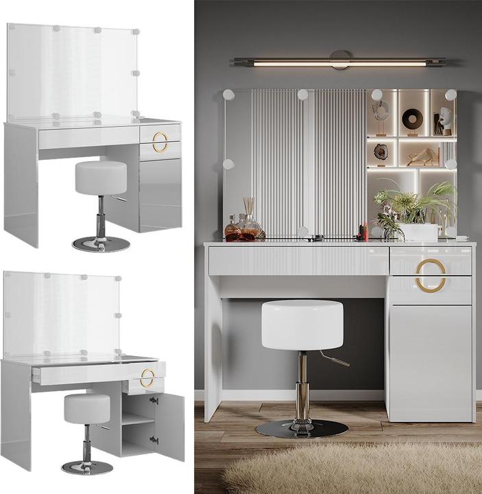 Produktbild Vicco Adela mit Hocker und Beleuchtung (115 x 55 x 76.5 cm)
