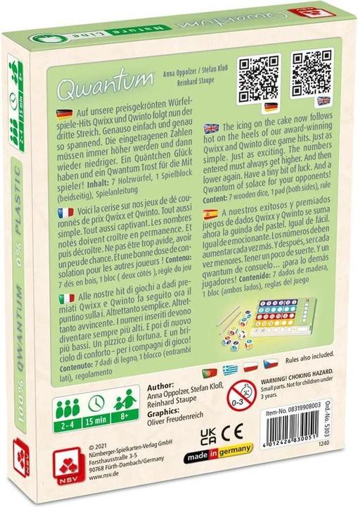 Actual product image ASS Altenburg Qwantum - Natureline, dice game, for 2-6 players, from 8 years (DE edition) (English, Czech)