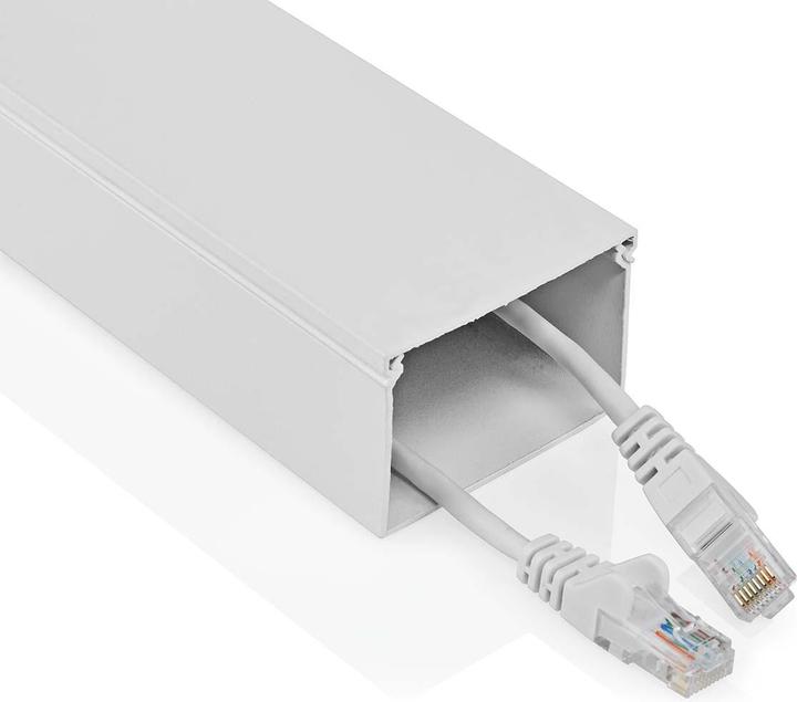 Actual product image Nedis Cable management | Tube | 1 piece | max. cable thickness: 40 mm | Aluminium | White (Duct, 110 cm)