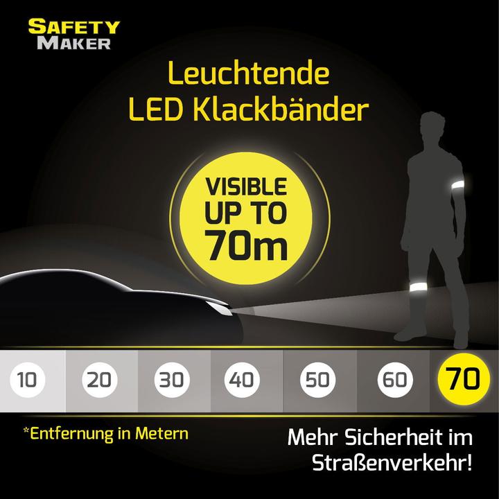 Produktbild SafetyMaker LED Klackband pink