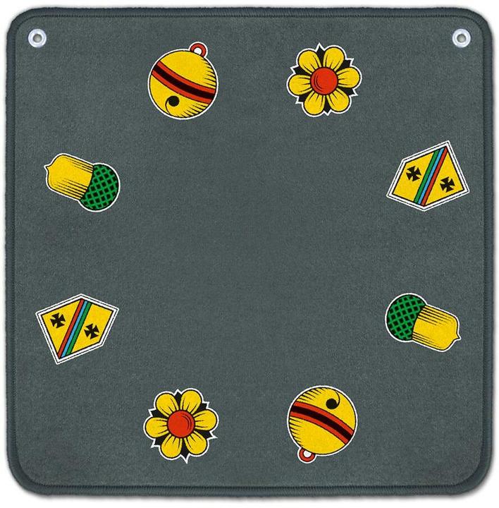 Tapis de jass gris avec des motifs allemands