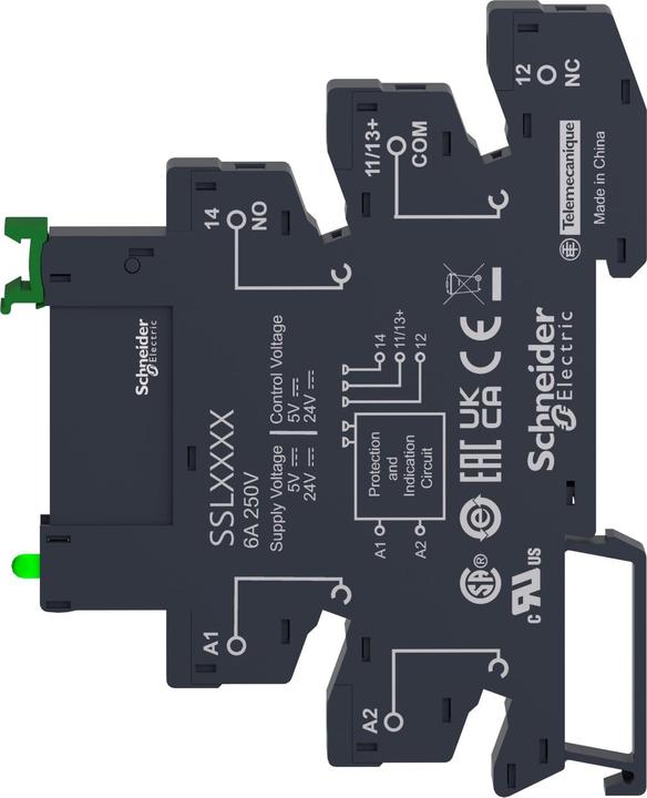 Produktbild Schneider Electric Halbleiterrelais im Sockel, E: 3-12 VDC, SSL1D03JDPV (Relaissockel)