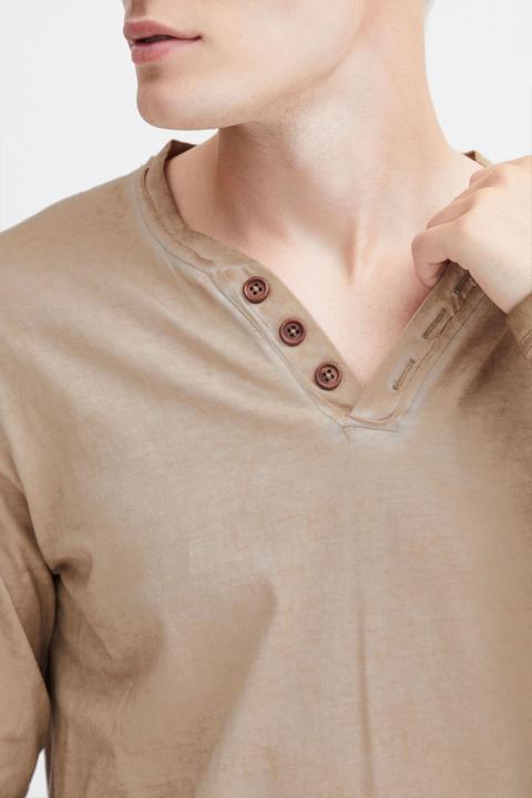 Actual product image Solid Tinox Men's Longsleeve With V-Neck Made Of 100% Cotton (L)