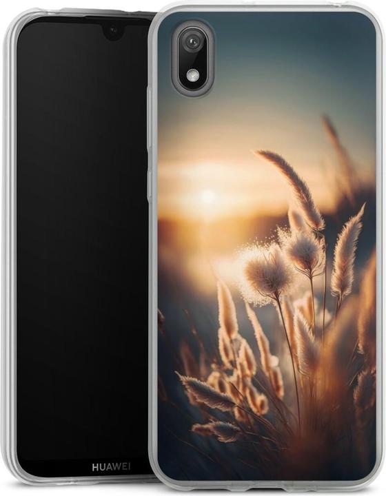 Produktbild DeinDesign Slim Case für Huawei Y5 (2019) Silikon Hülle Ultra Dünn Handyhülle Pampasgras Natur Sonne (Huawei Y5 (2019))