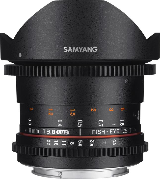 Image du produit Samyang V-DSLR 8mm T/3.8 UMC Fish-Eye CS II Lens for Sony A, Black (Sony A, APS-C / DX)