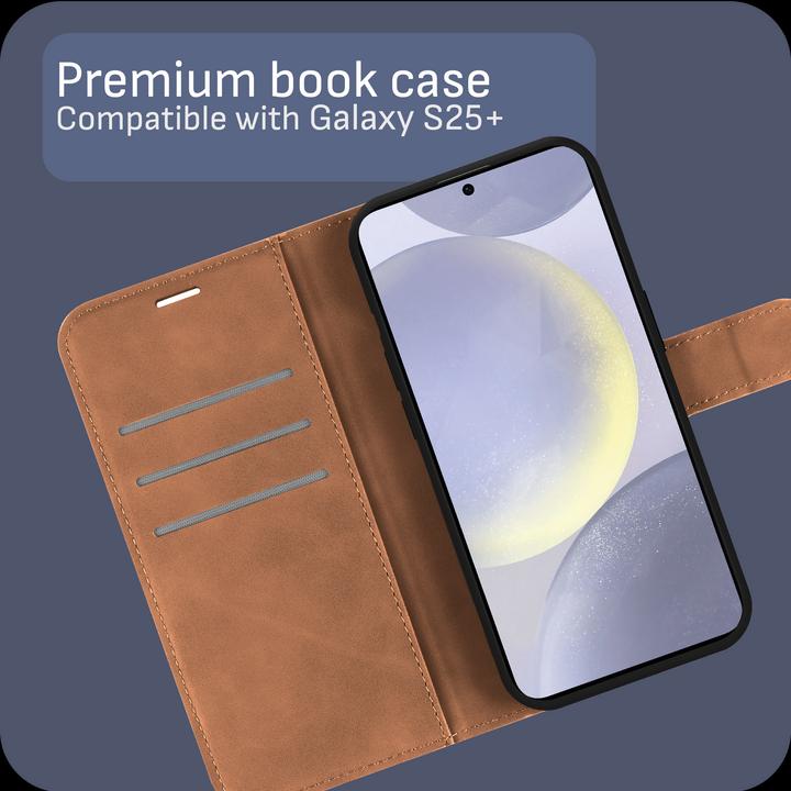 Produktbild Cazy Premium-Geldbörsen-Etui, Magnetisches Geldbörsen-Etui, Kartenfächer, Ständer (Samsung Galaxy S25+)